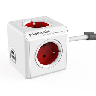 Rozbočovač PowerCube Extended USB červený 1