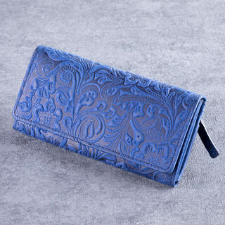 Dámská kožená peněženka modrá