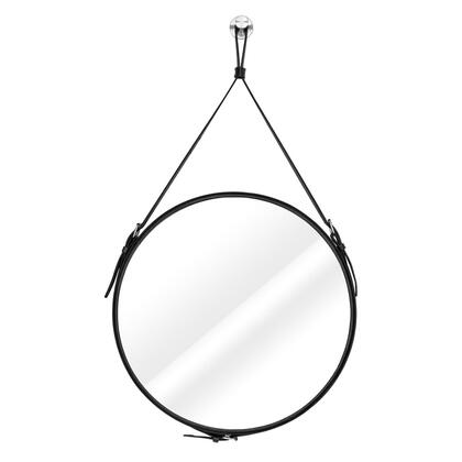 Zrcadlo  závěsné ESHA  černá, průměr 60 cm