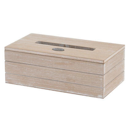 Dřevěný box na papírové kapesníky přírodní 1