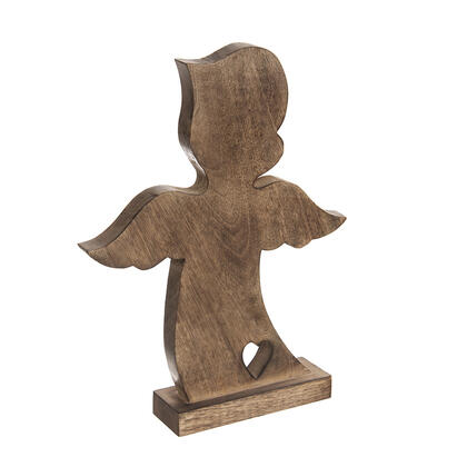 Dřevěný anděl MANGO SRDÍČKO, 38,5 cm 1