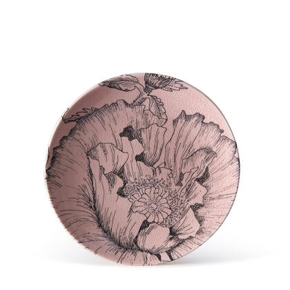 Keramický dezertní talíř FLORA 21 cm růžová 1