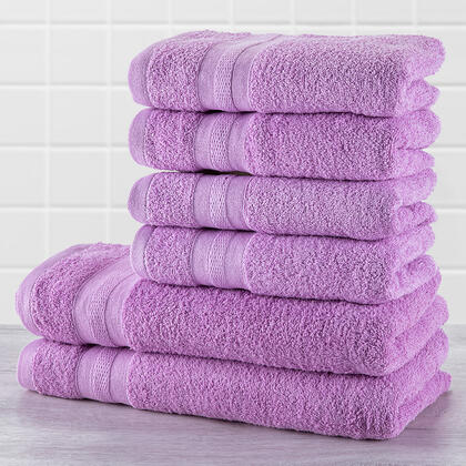 Sada froté ručníků a osušek MEXICO světle fialová 6 ks