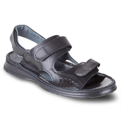 Pánské kožené sandály černé 1