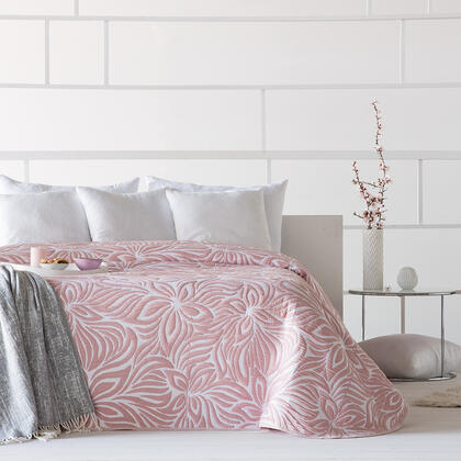 Přehoz na postel OPERA růžový