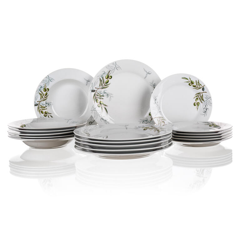 Banquet Porcelánová sada talířů OLIVES 18 ks