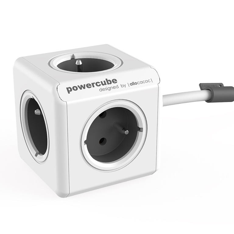 PowerCube Extended Power Strip Grey