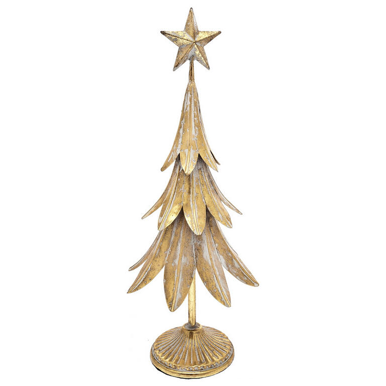 Dekorační vánoční stromek s hvězdou zlatý, velký 1