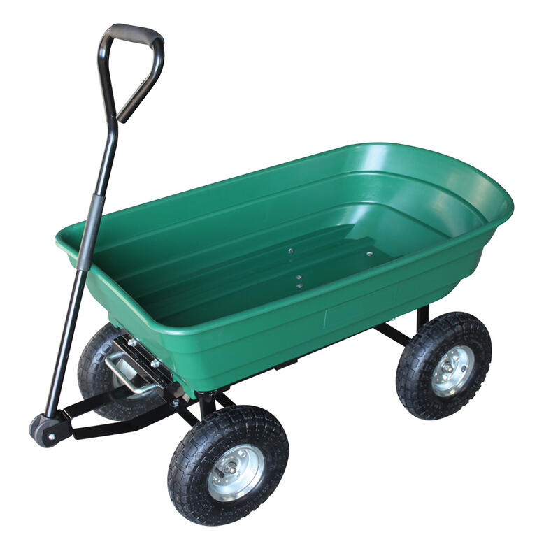 Zahradní vozík se sklápěcím mechanismem zelená 1