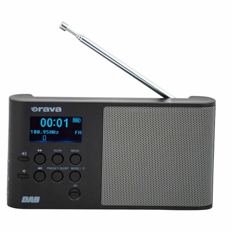 Levně Digitální rádio DAB/FM přenosné černé