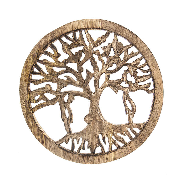 Levně Dřevěná dekorace Strom života MANGO