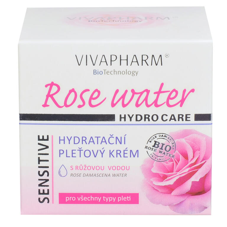 Hydratační pleťový krém s růžovou vodou VIVAPHARM 1