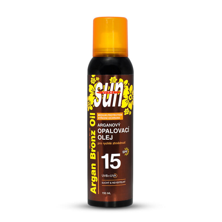 Levně Suchý opalovací olej s BIO arganovým olejem SUN VITAL SPF 15 150 ml