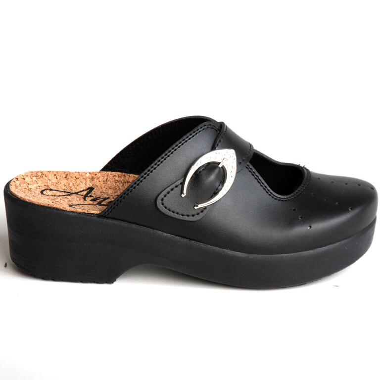 Dámské pantofle s korkovou podrážkou černé, vel. 37 1