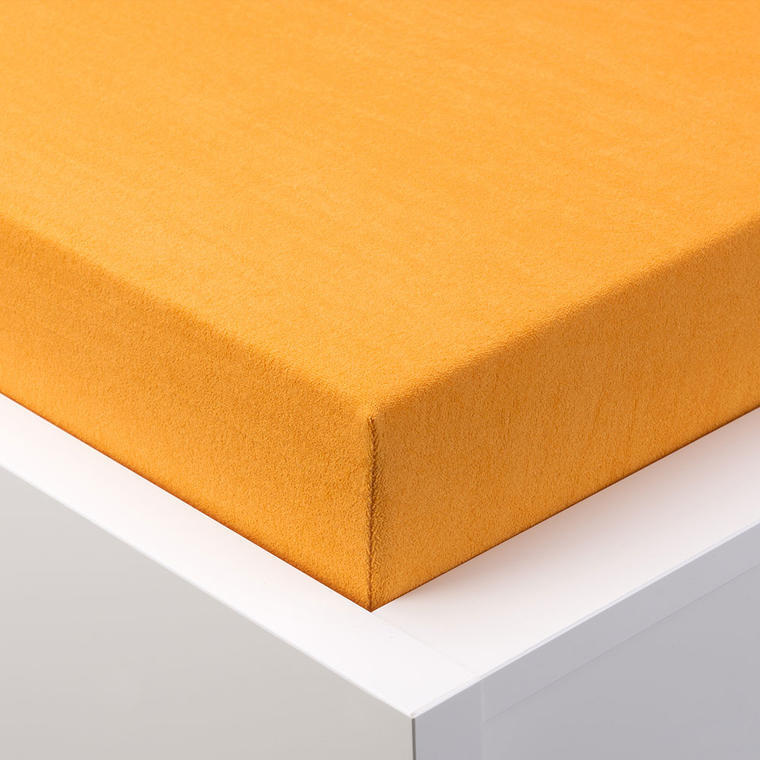 Napínací prostěradlo froté EXCLUSIVE oranžová, 90 x 200 cm 1