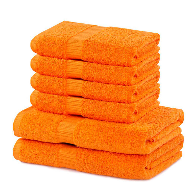 Sada froté ručníků a osušek MARINA oranžová 6 ks 1