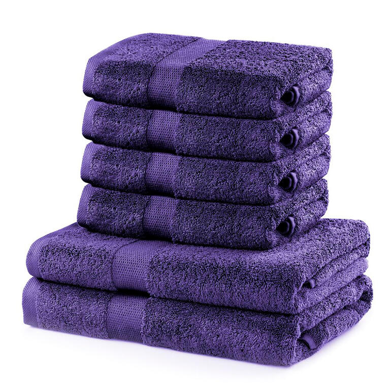 Sada froté ručníků a osušek MARINA purpurová 6 ks 1