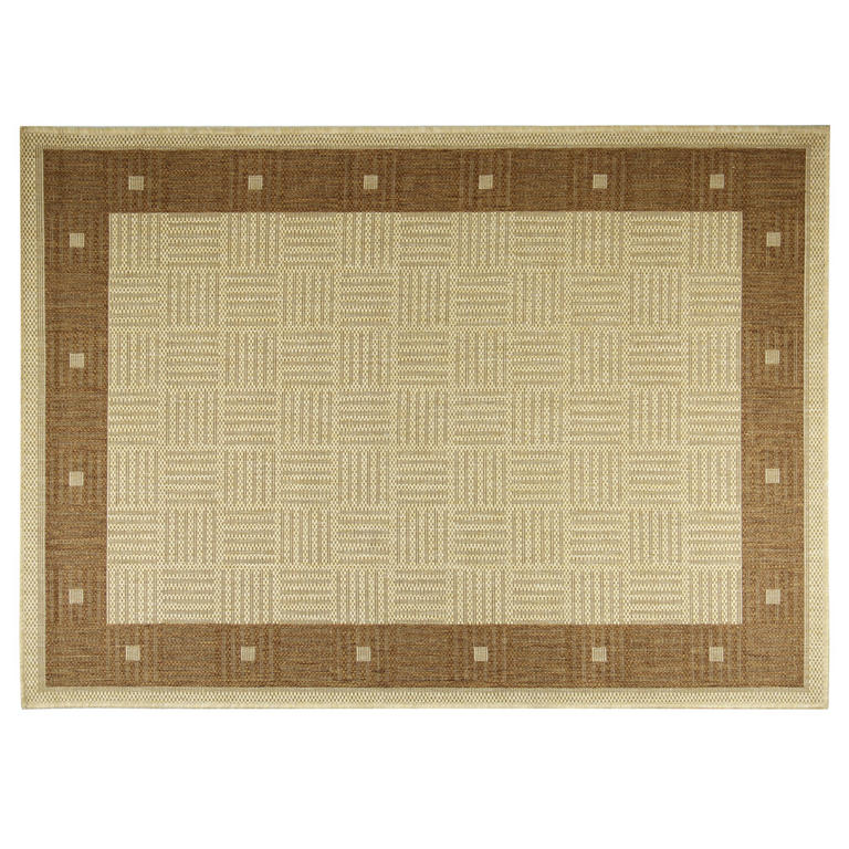 Kusový koberec SISALO/DAWN hnědý rám, 80 x 140 cm 1