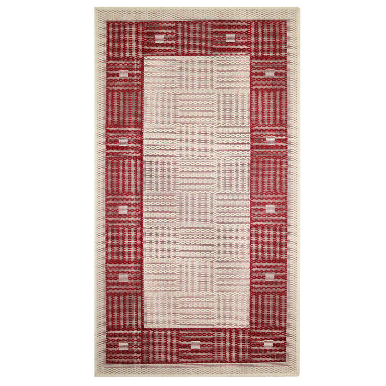 Kusový koberec SISALO/DAWN červený rám 1