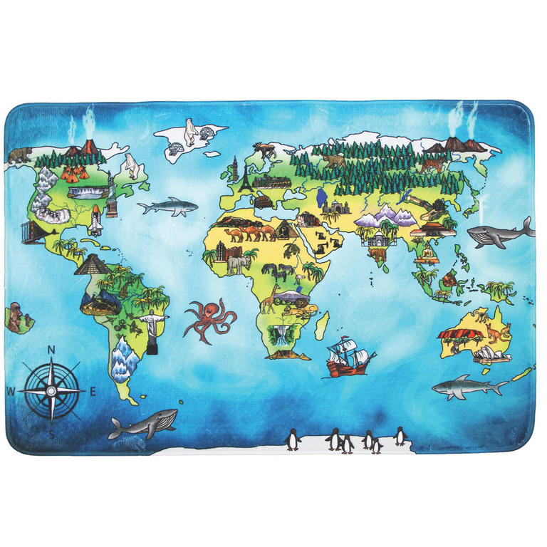 Kusový koberec WORLD MAP, 76,5 x 117 cm 1
