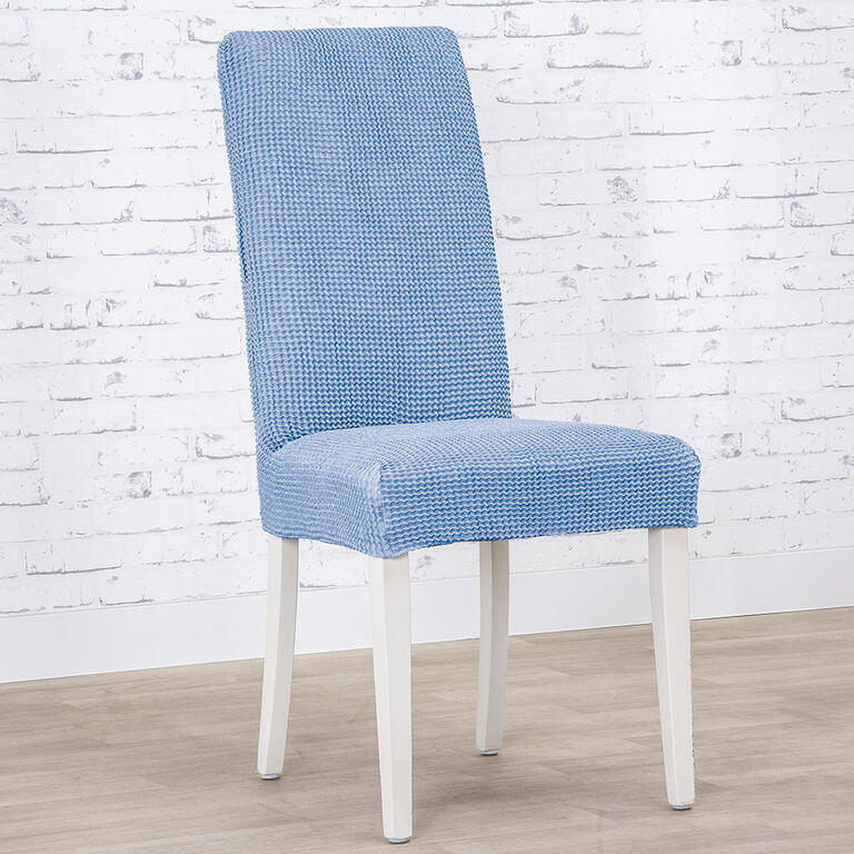 Super strečové potahy NIAGARA modrá, židle s opěradlem 2 ks (40 x 40 x 55  cm) 1