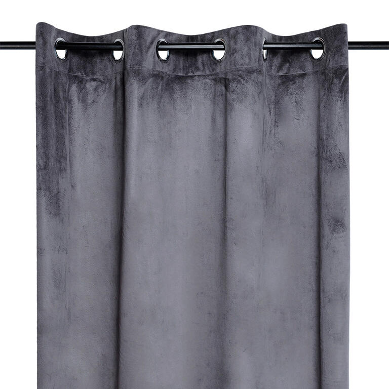 Dekorační velurový závěs DANAÉ tmavě šedý 140 x 260 cm 1