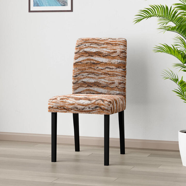 Levně Bielastické potahy OCEANO NOVÉ cihlové židle s opěradlem 2 ks (45 x 45 x 50 cm)