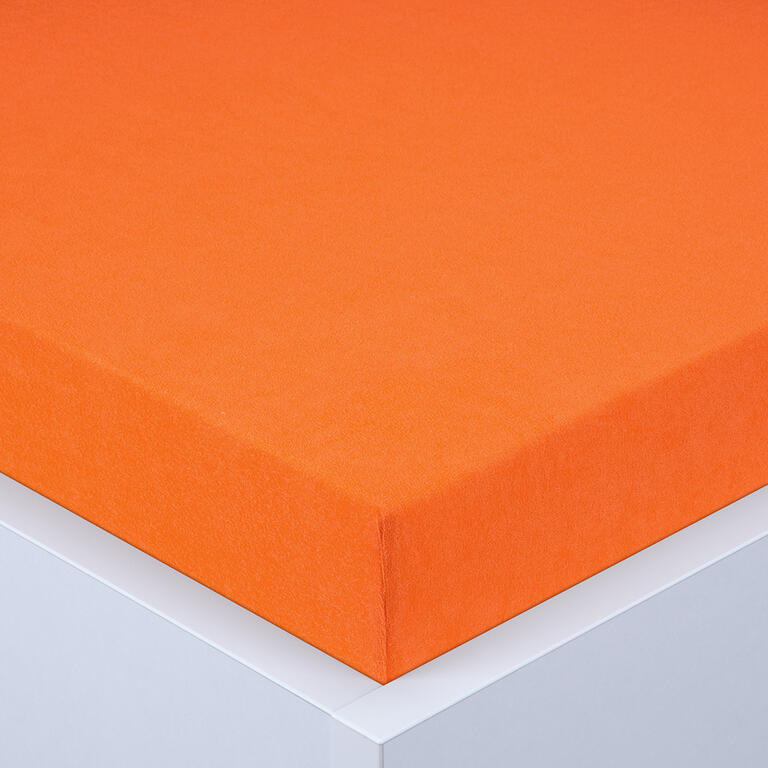 Levně Napínací prostěradlo froté EXCLUSIVE oranžové sada 2 ks 90 x 200 cm