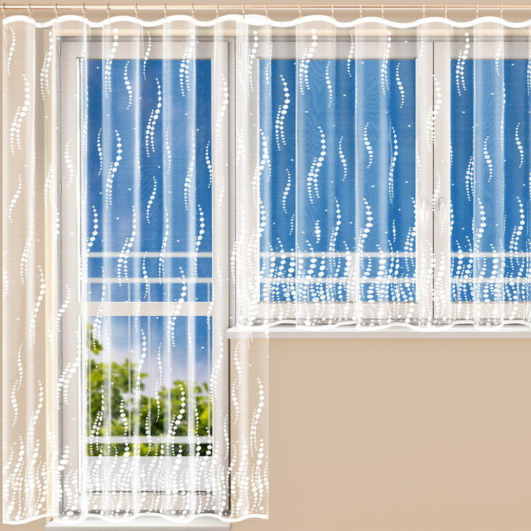 Hotová žakárová záclona NAOMI  - balkonový komplet 1