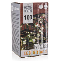 Světelný řetěz vnitřní / venkovní studené bílé světlo 100 LED, 10 + 5 m, 8 funkcí 2