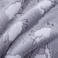 Beránková deka OVEČKA s ovečkami světle šedá 150 x 200 cm 2