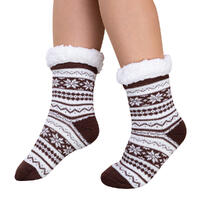 Ponožky na spaní BERIT hnědé, vel. 42 - 45 2