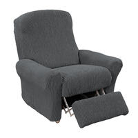 Super strečové potahy GLAMOUR šedé, sedačka s otomanem vlevo (š. 210 - 270 cm) 7